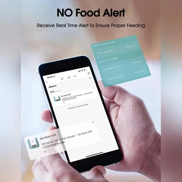 Wopet 6L Automatic Cat Food Dispenser, Remote Cat Feeder, - Picture 5 of 6